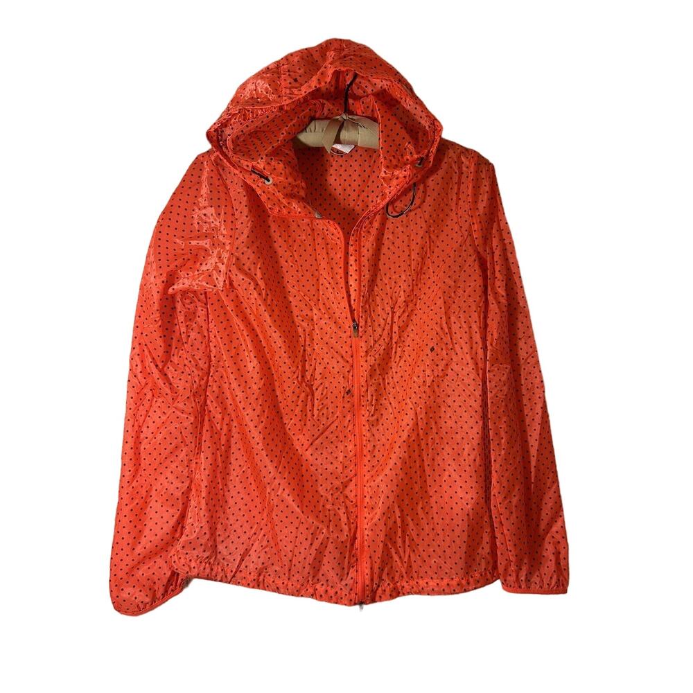Nike Red & Black Polka dot Windbreaker, Rain Jacket, Women’s SZ Medium